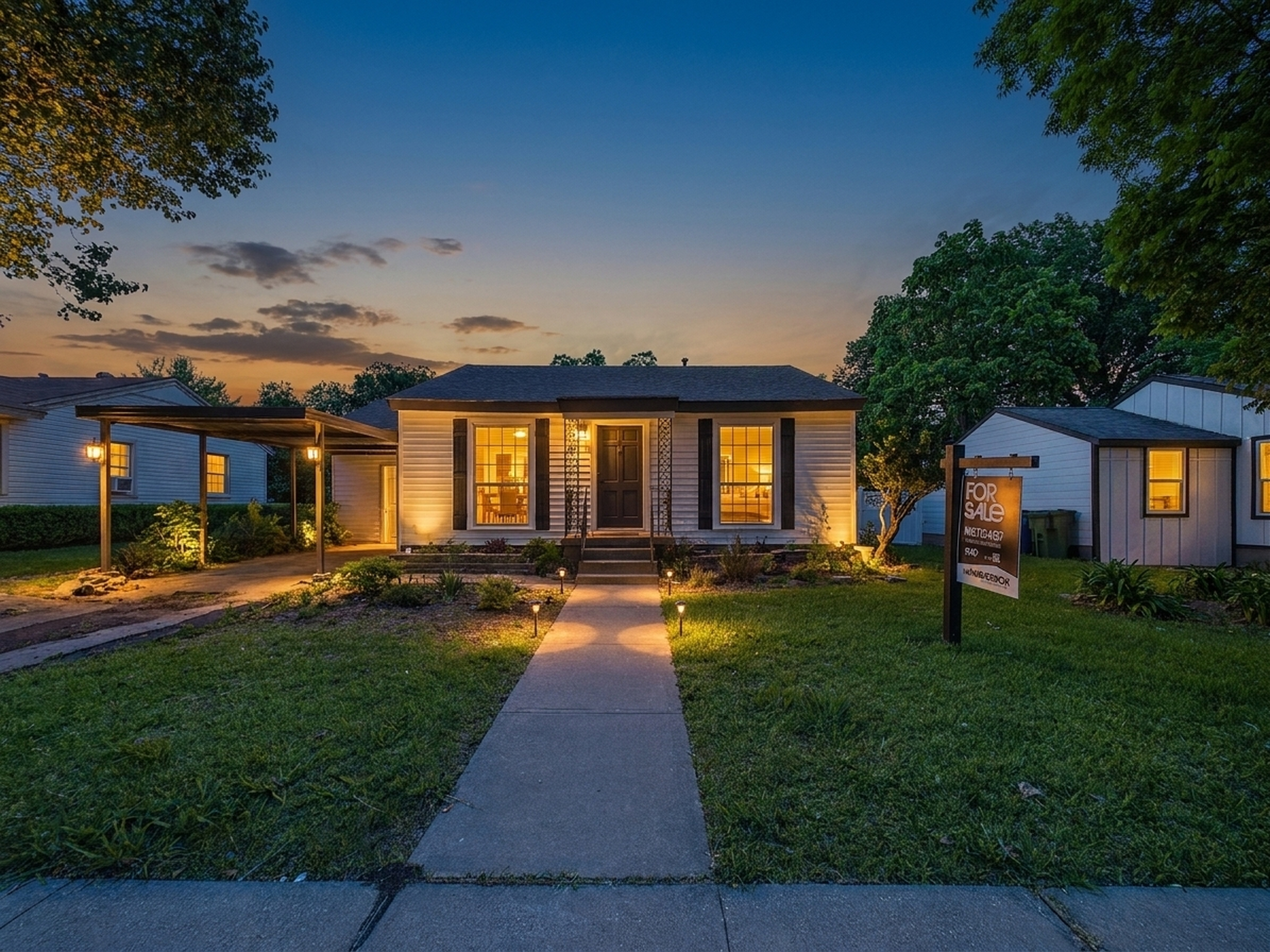 845 Dent Street, Garland twilight